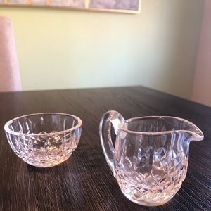 Waterford small creamer and sugar